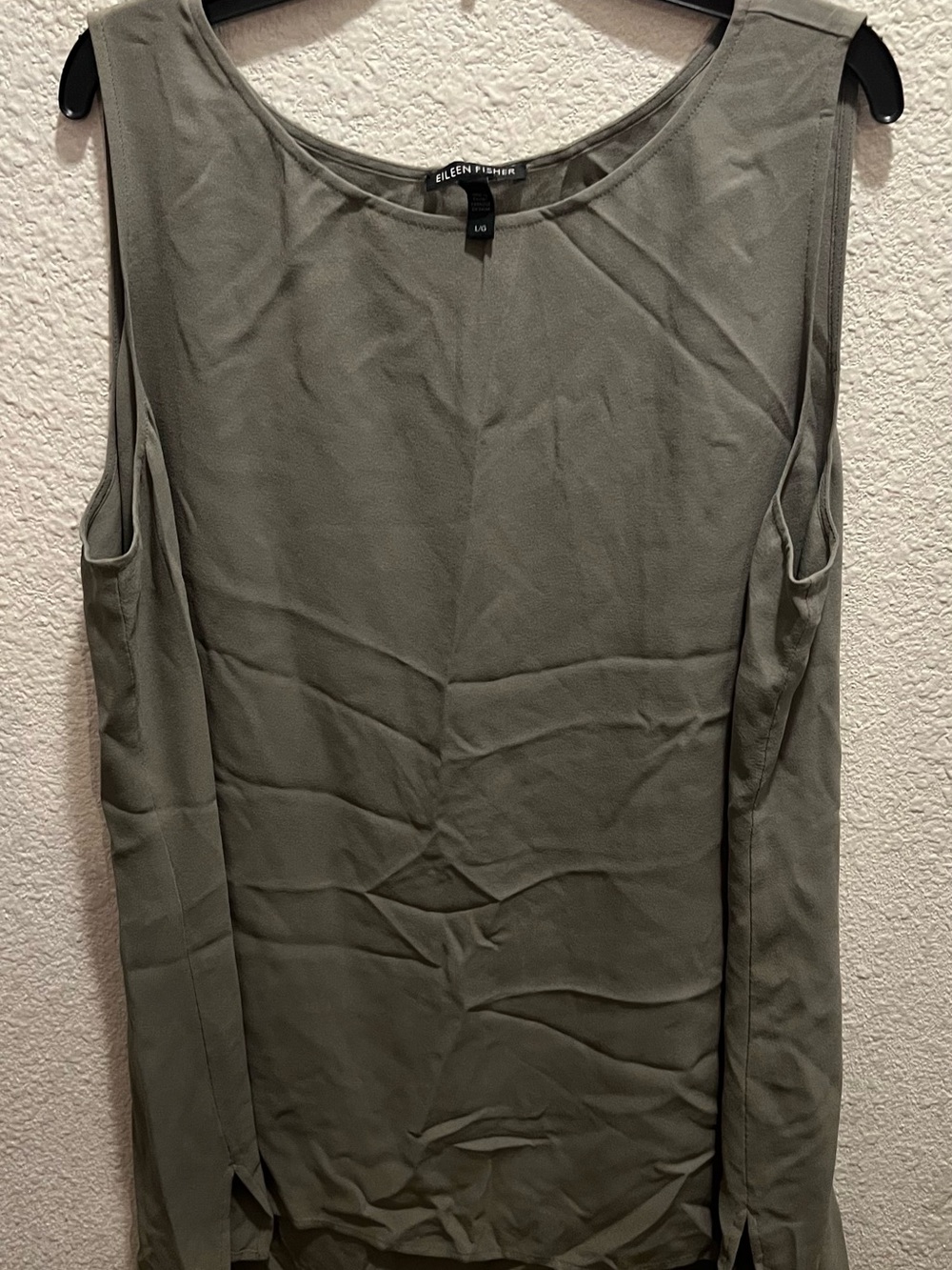 Eileen Fisher Olive Sleeveless Tank Top